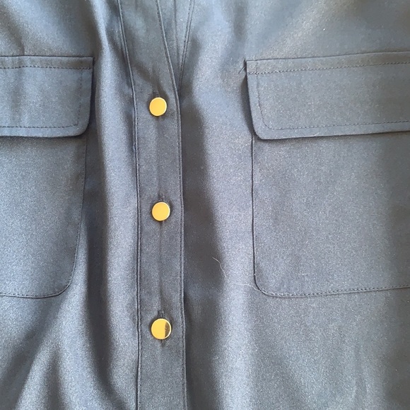 Ivanka Trump navy button dress shirt - Picture 4 of 8